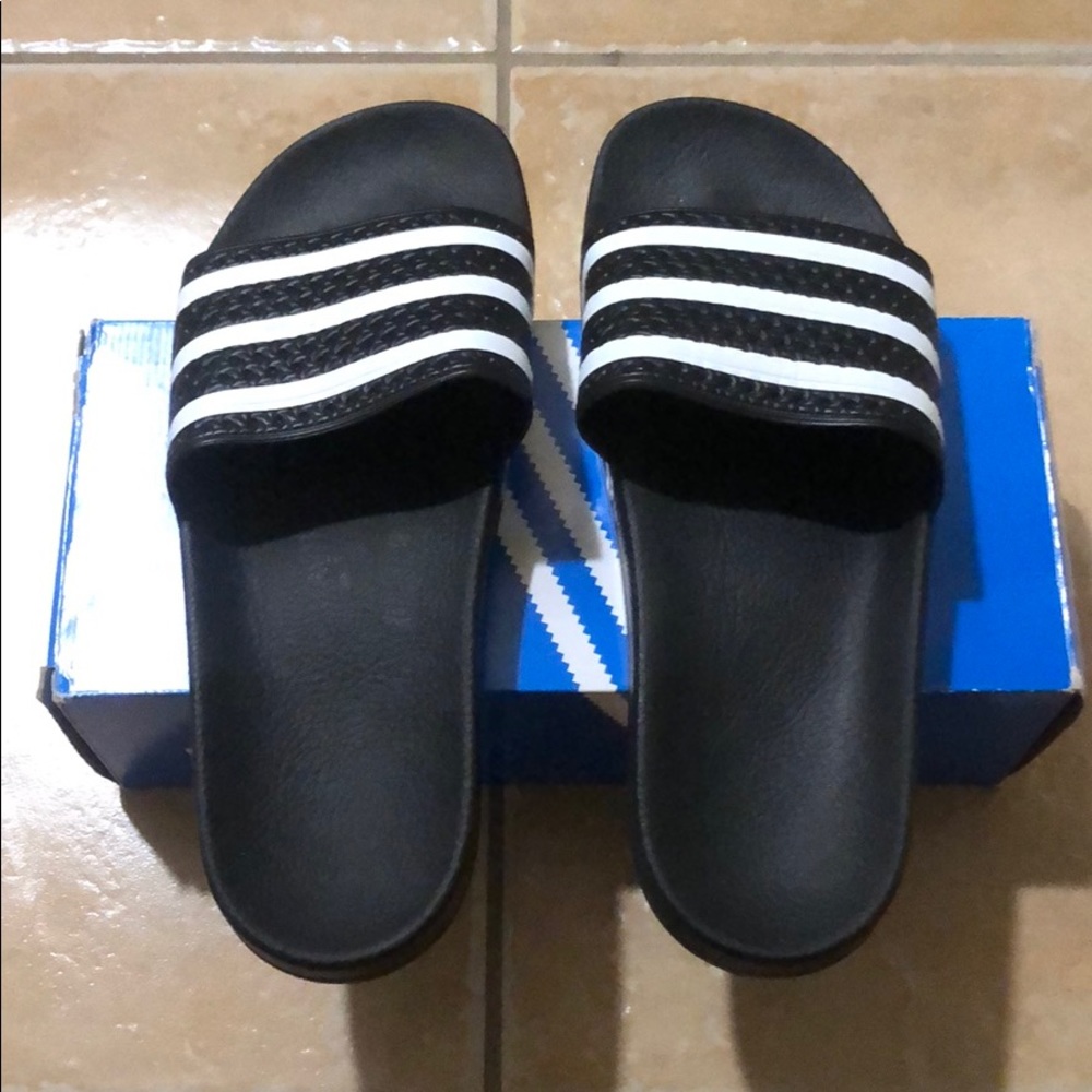 Adidas Original Black Adilette Slides